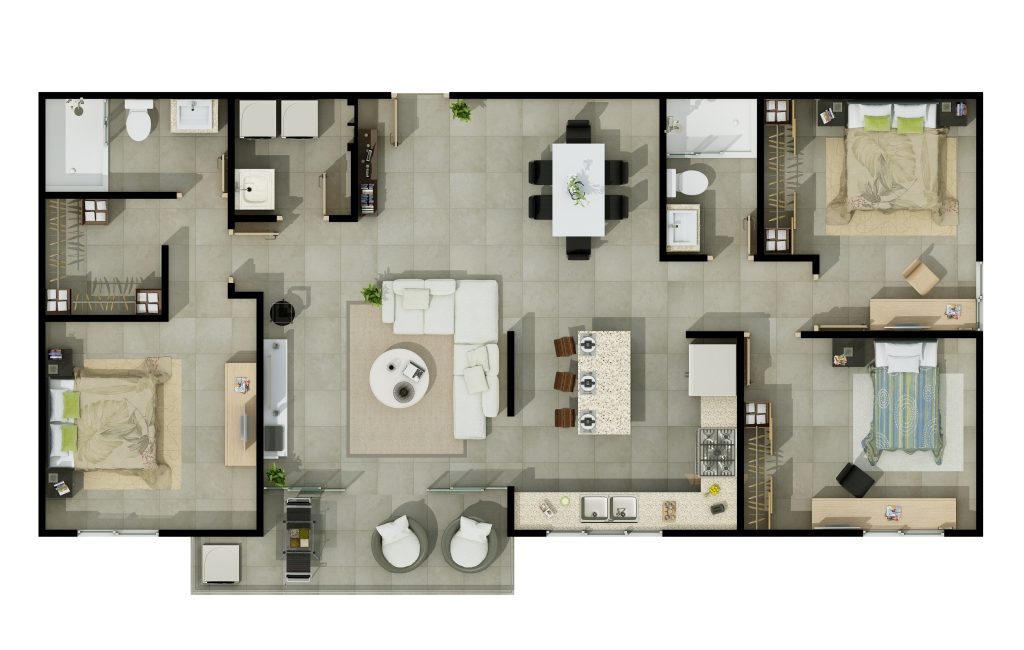 Apartamento Limón -Distribución de apartamento penthouse en Limón